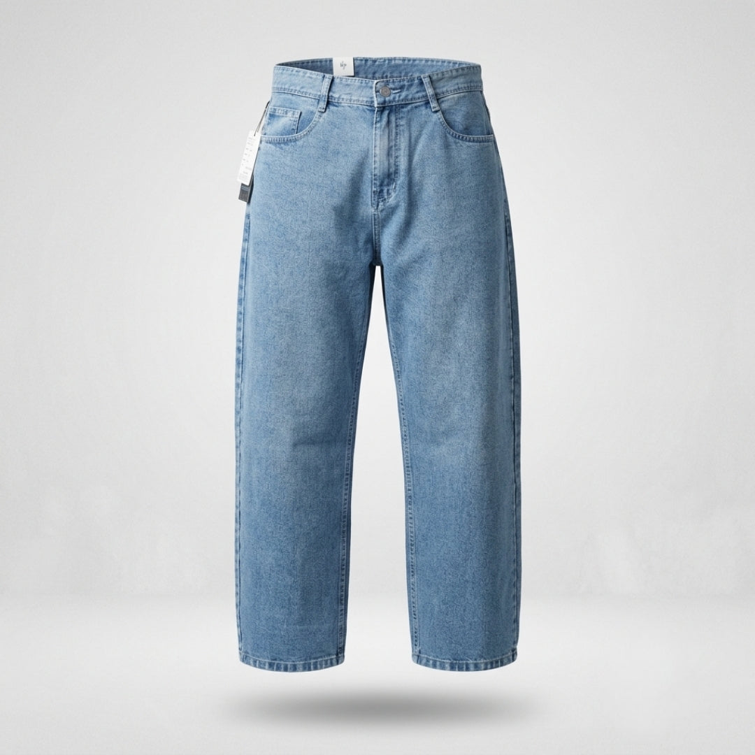 Men’s Light Blue Baggy Straight Fit Jeans – Ultra-Lightweight & Breathable Denim
